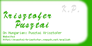 krisztofer pusztai business card